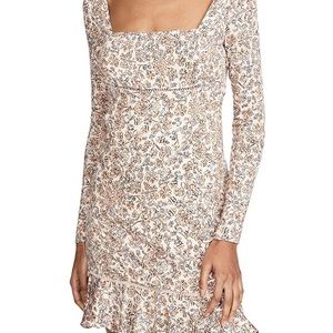 Free People Dress NWT ivory combo long sleeve